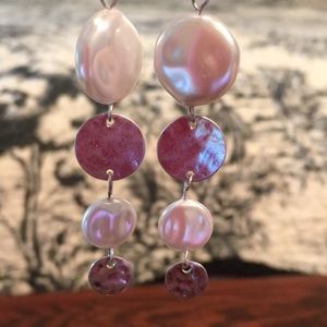 Faux pearl boho dangle earrings BOGO